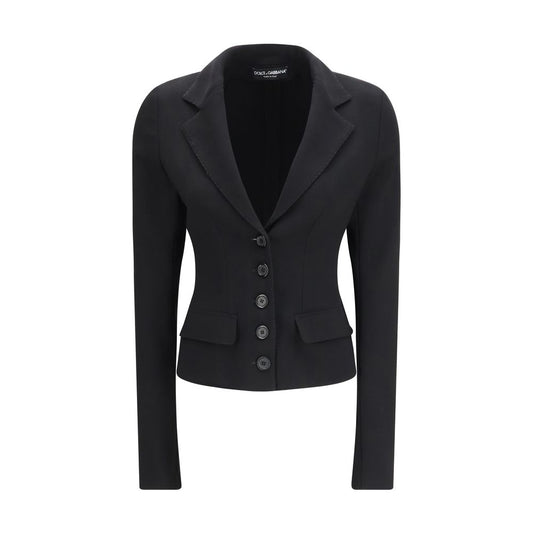 Dolce & Gabbana Black Fleece Wool Jacket