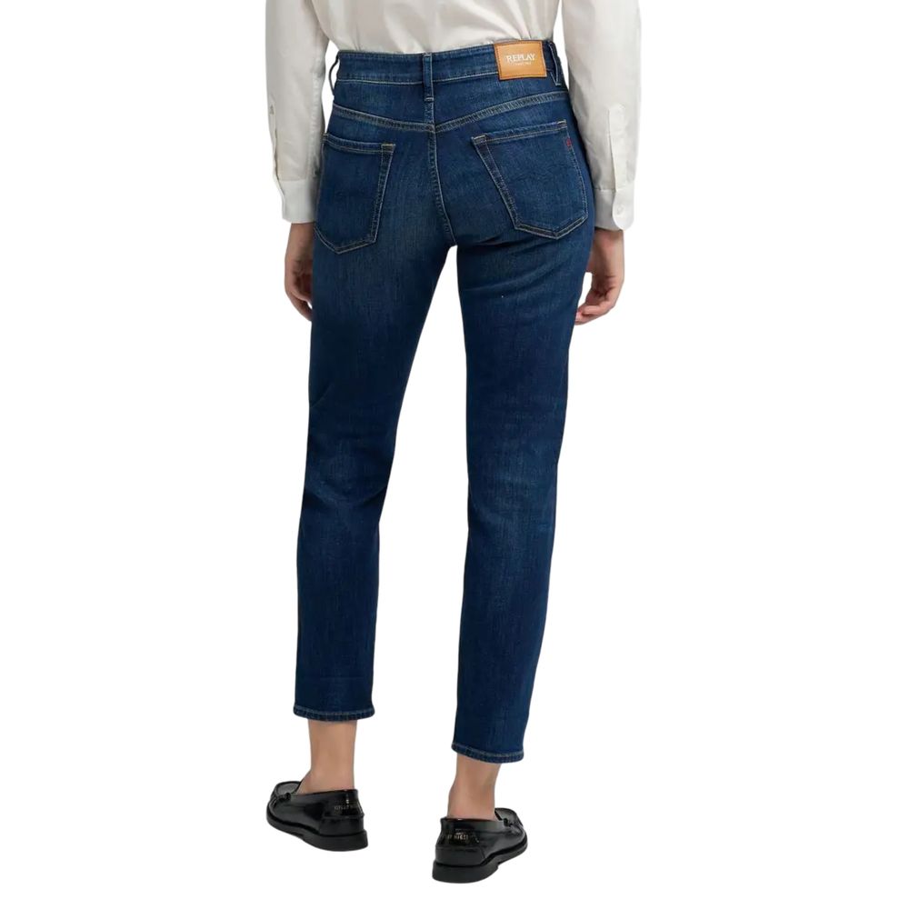 Replay Blue Cotton Skinny Jeans
