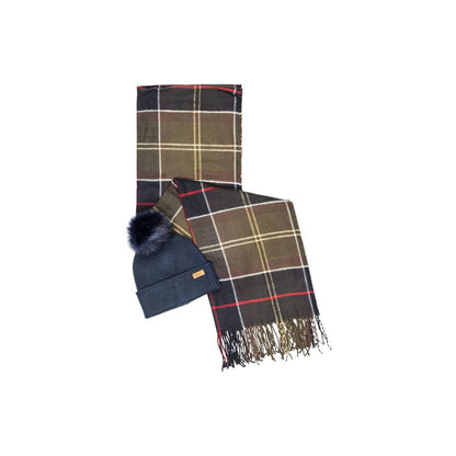 Barbour Blue Viscose Beanie