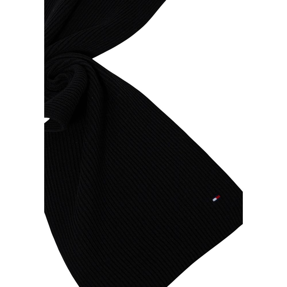 Tommy Hilfiger Black Cotton Beanie