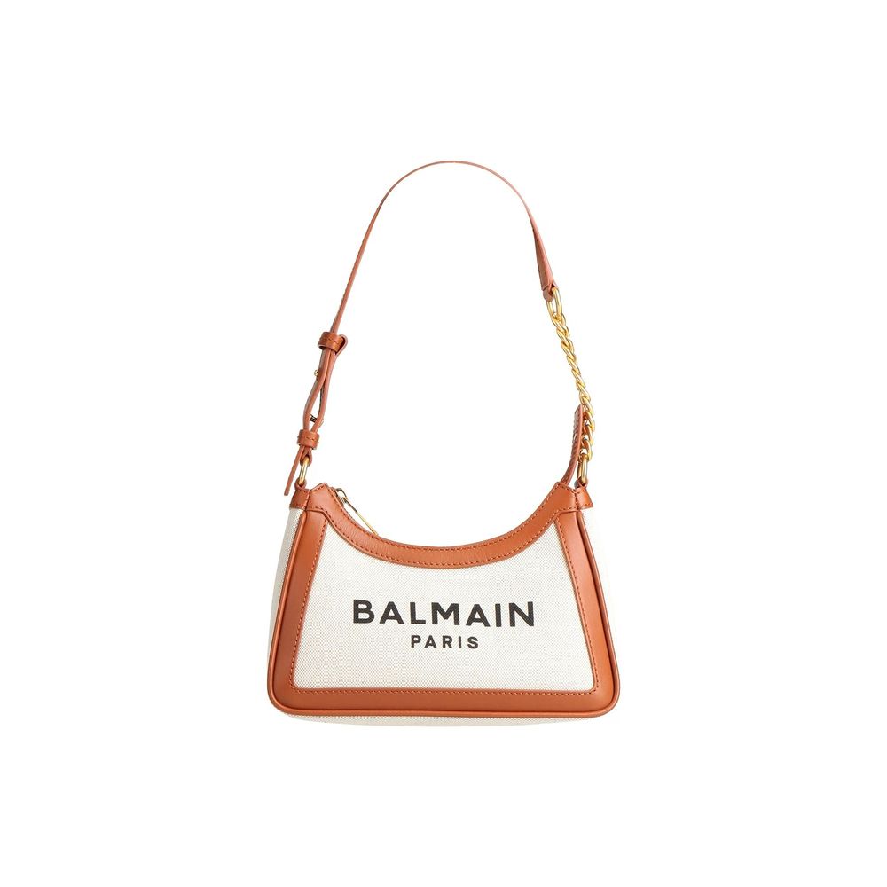 Balmain Brown Cotton Shoulder Bag