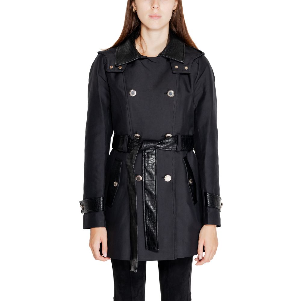 Morgan De Toi Black Polyester Trench Coat
