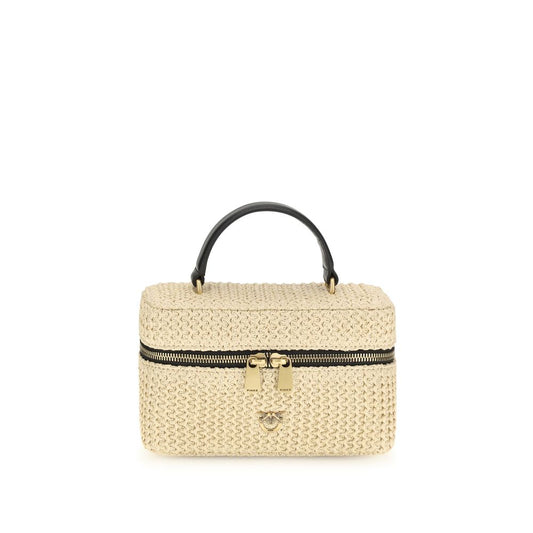 PINKO Beige Raffia Handbag