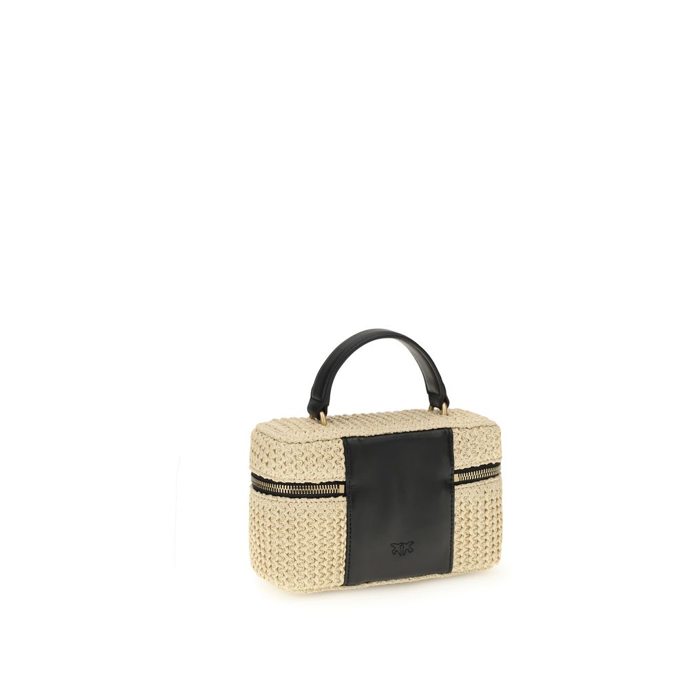 PINKO Beige Raffia Handbag