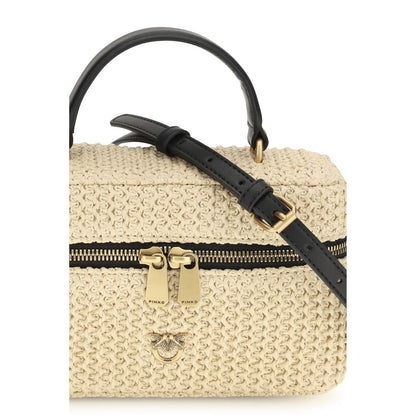 PINKO Beige Raffia Handbag