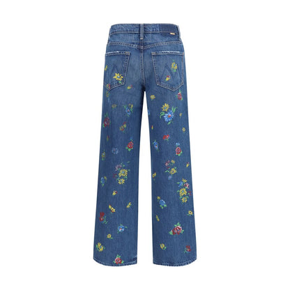 Mother Denim Blue Cotton High-Waisted Jean