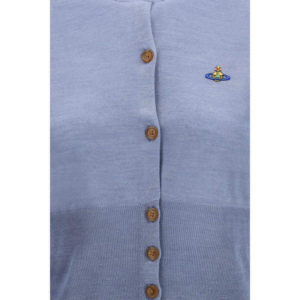Vivienne Westwood Blue Merino Wool Cardigan