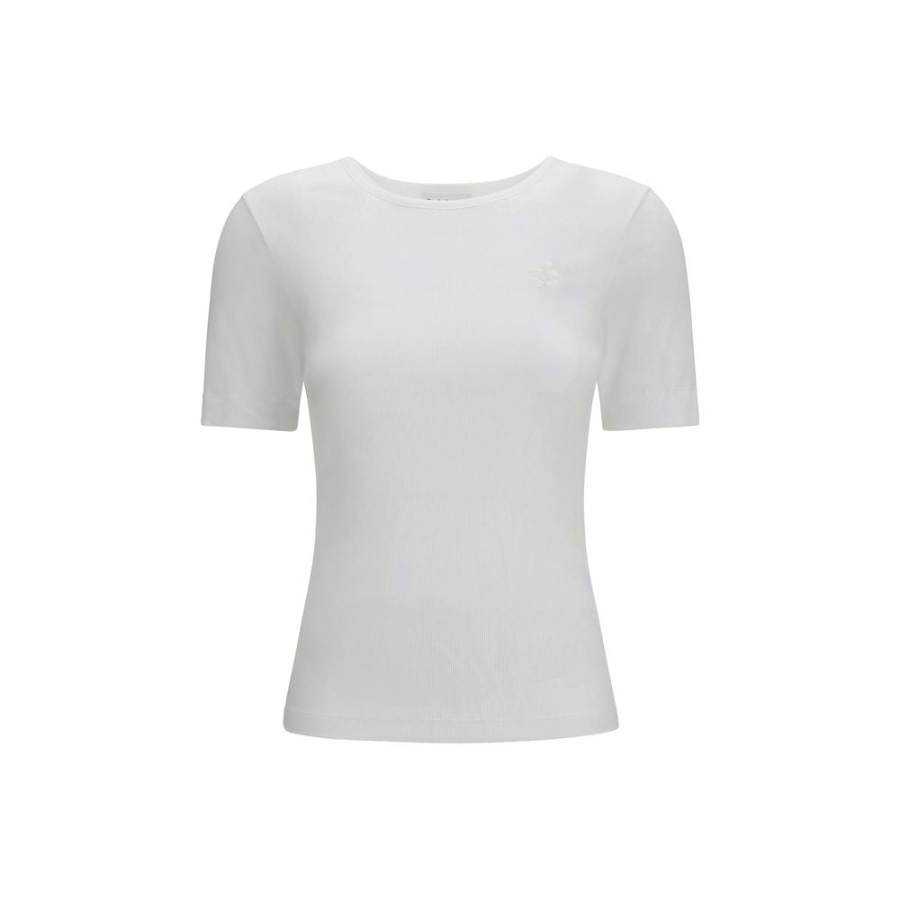 Ganni White Cotton T-Shirt
