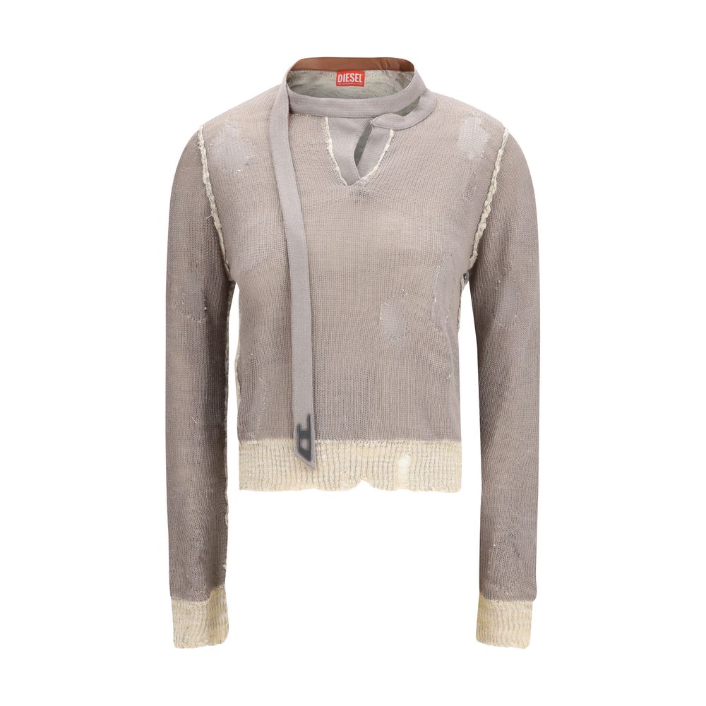 Diesel Gray Cotton Sweatshirt