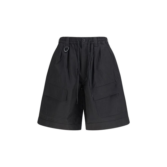 Y-3 Black Cotton Bermuda Shorts