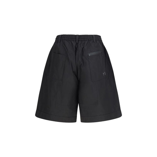 Y-3 Black Cotton Bermuda Shorts