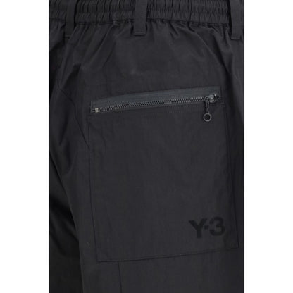 Y-3 Black Cotton Bermuda Shorts