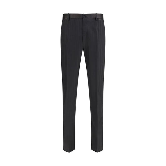 Dolce & Gabbana Black Wool Oves Aries Dress Pants
