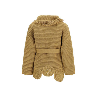 Alanui Gold Polyester Cardigan