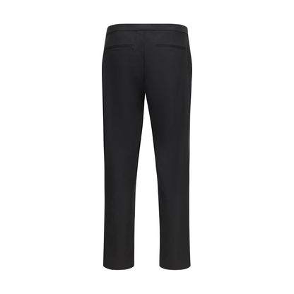 Maison Margiela Black Fleece Wool Casual Pants