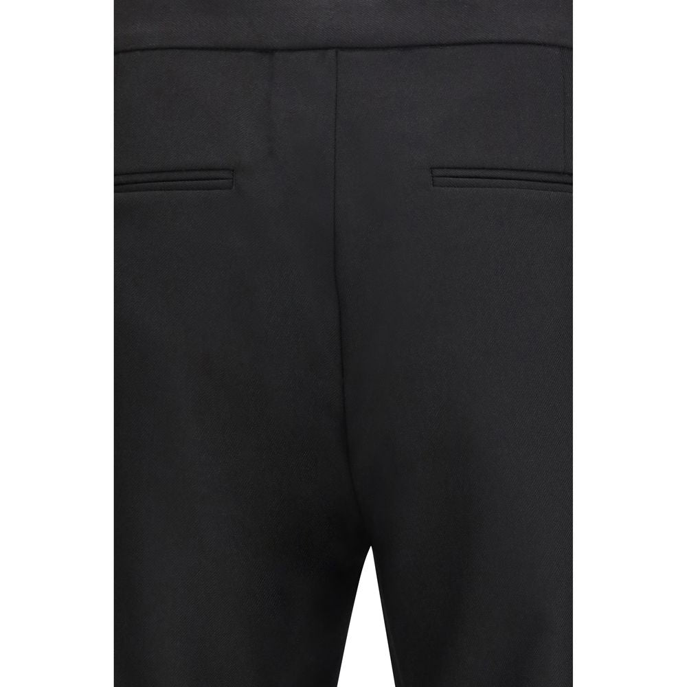 Maison Margiela Black Fleece Wool Casual Pants