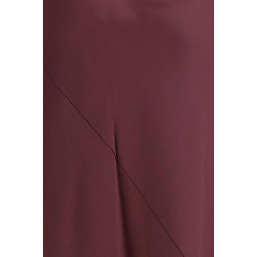 PINKO Bordeaux Marabou Casual Dress