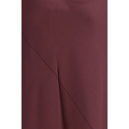 PINKO Bordeaux Marabou Casual Dress