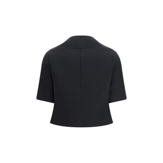 Khaite Black Polyester Biker Jacket