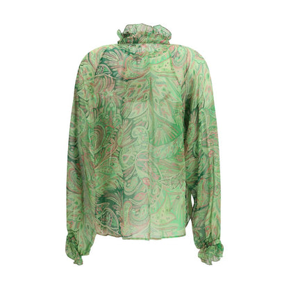 Etro Bicolor Silk Pattern Shirt