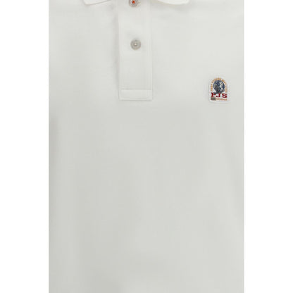 Parajumpers White Cotton Polo Shirt