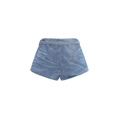 Diesel Blue Cotton Bermuda Shorts