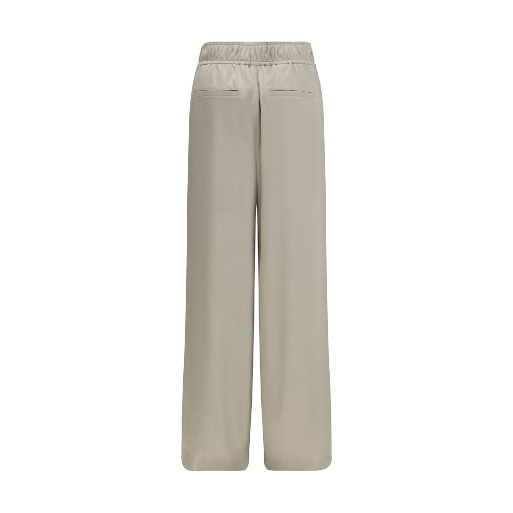 Brunello Cucinelli Bicolor Silk Casual Pants