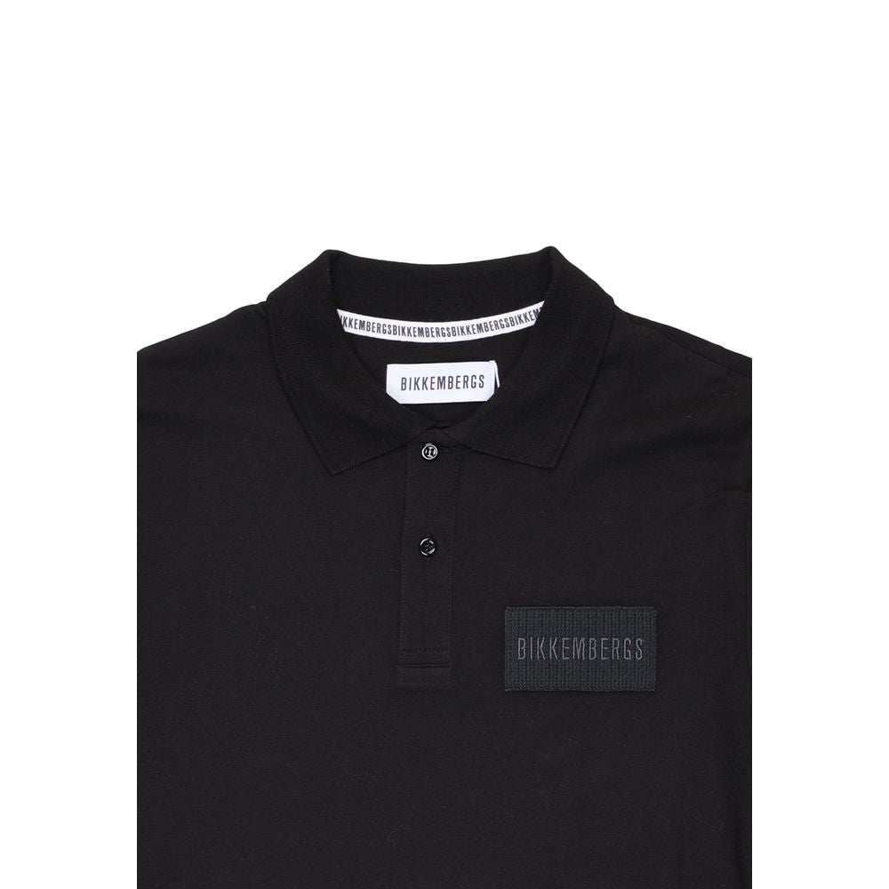 Bikkembergs Black Cotton Polo Shirt