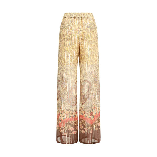 Valentino Multicolor Silk Casual Pants