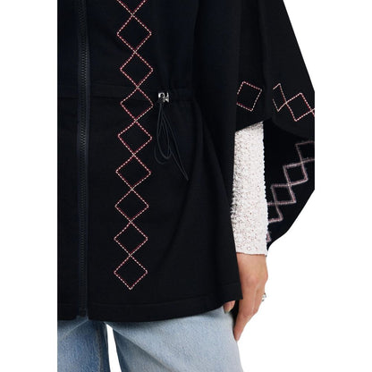 Desigual Black Viscose Cloacks