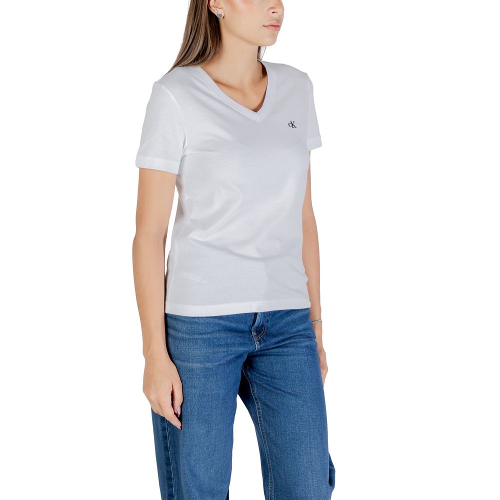 Calvin Klein Jeans White Cotton T-Shirt