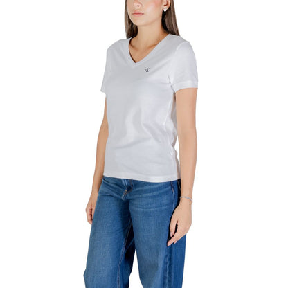 Calvin Klein Jeans White Cotton T-Shirt