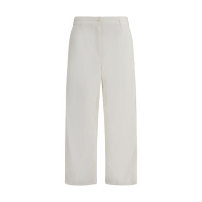 The Row Beige Cotton Cargo Pants
