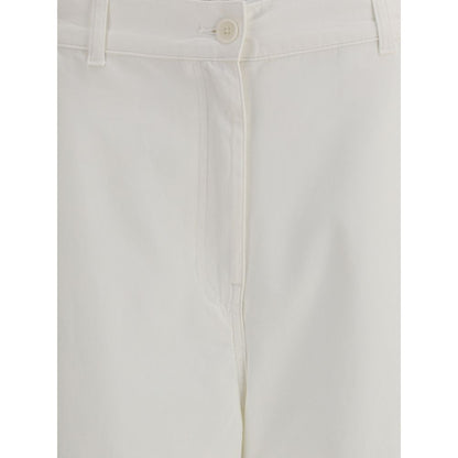 The Row Beige Cotton Cargo Pants