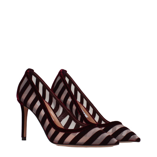 Aquazzura Transparent Velvet Mid Heel Pumps