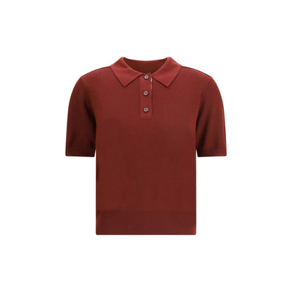 Burberry Bordeaux Wool Polo Shirt