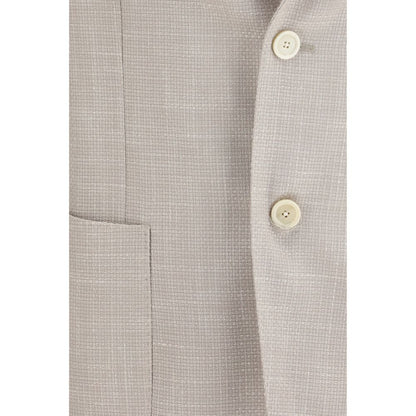 Lardini Beige Silk Blazer