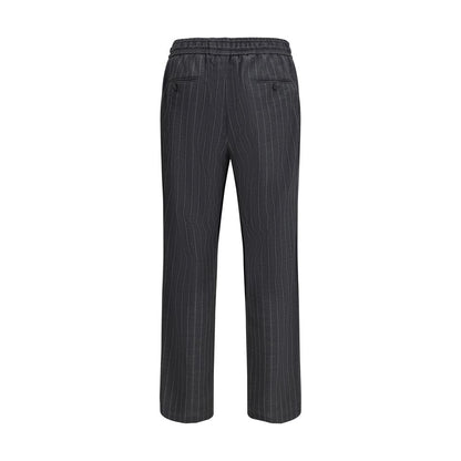 Dolce & Gabbana Gray Fleece Wool Casual Pants