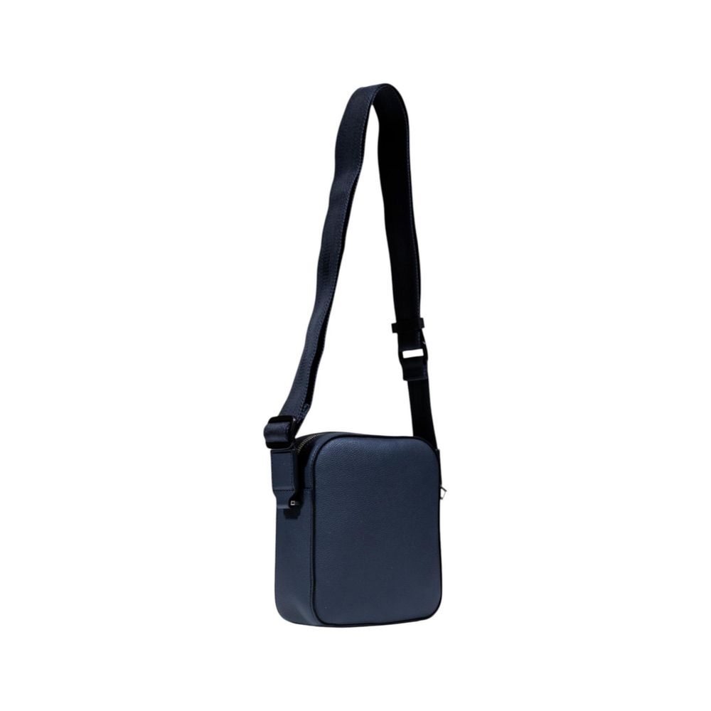 Hugo Boss Blue Recycled Polyurethane Messenger Bag