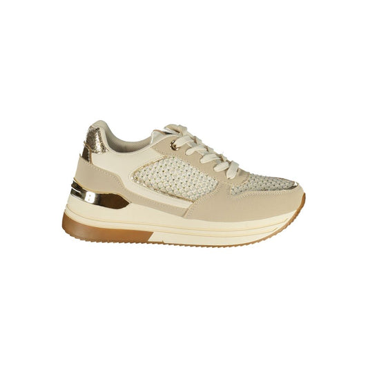 Laura Biagiotti Beige Polyester Athletic Sneakers