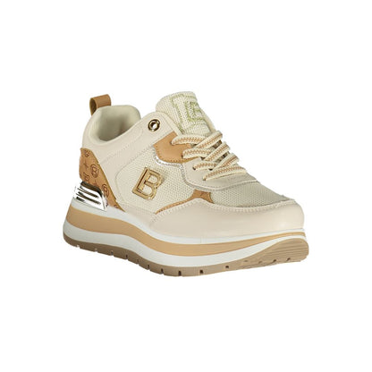 Laura Biagiotti Beige Polyurethane Women Sneaker