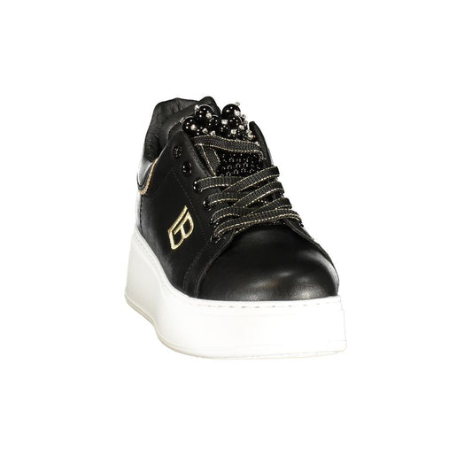 Laura Biagiotti Black Polyester Chunky Sneakers