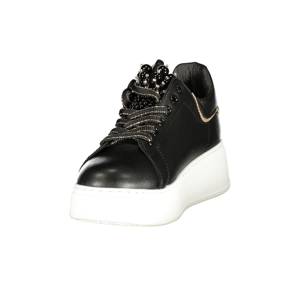 Laura Biagiotti Black Polyester Chunky Sneakers