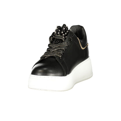 Laura Biagiotti Black Polyester Chunky Sneakers