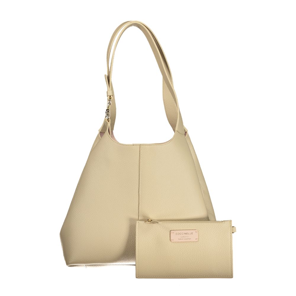 Coccinelle Beige Leather Women Handbag