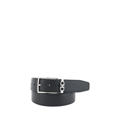 Ferragamo Black Leather Regular Belt