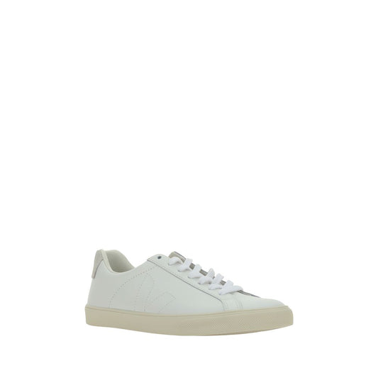 Veja White Calf Leather Bos Taurus Low Top Sneakers