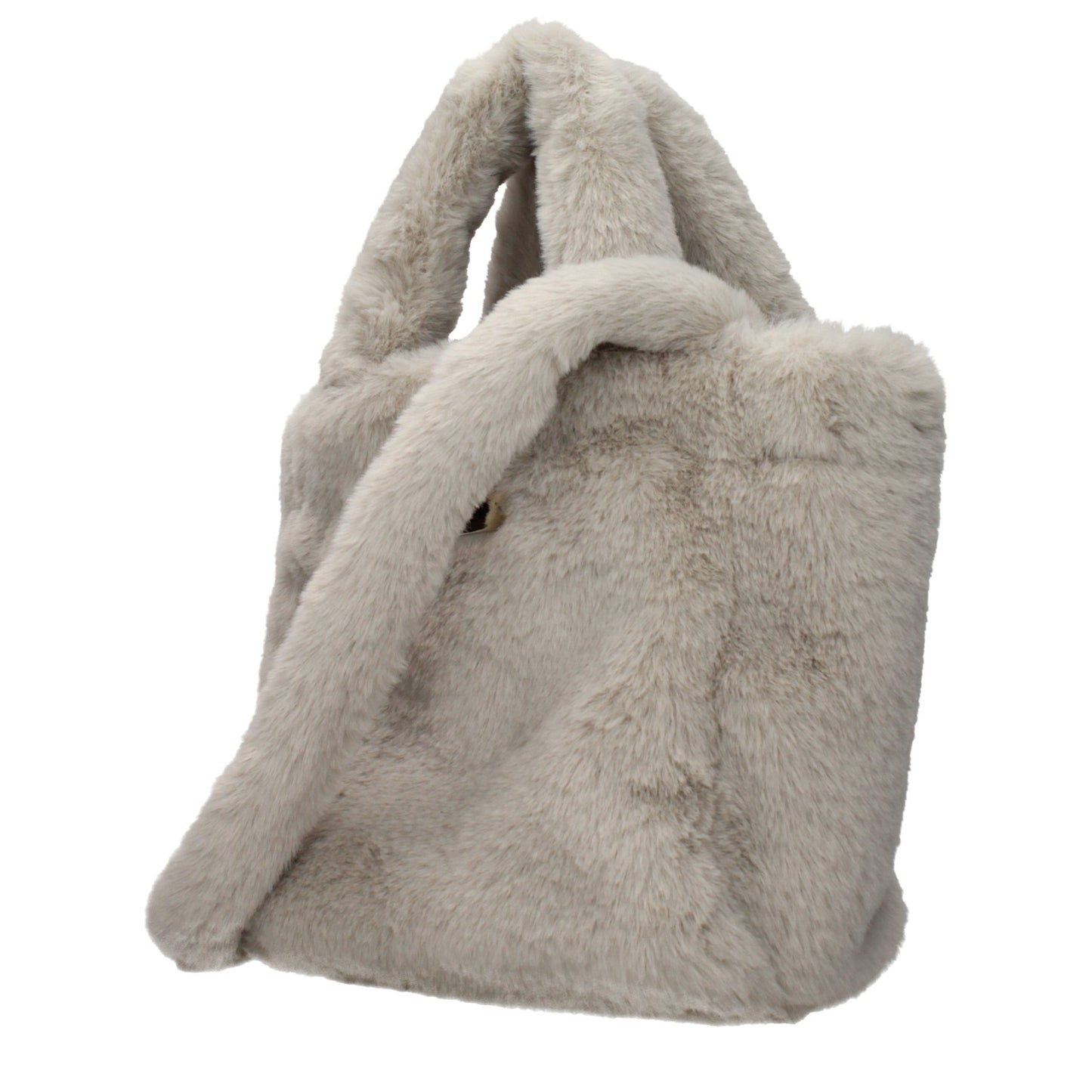 Herno Gray Fur Handbag
