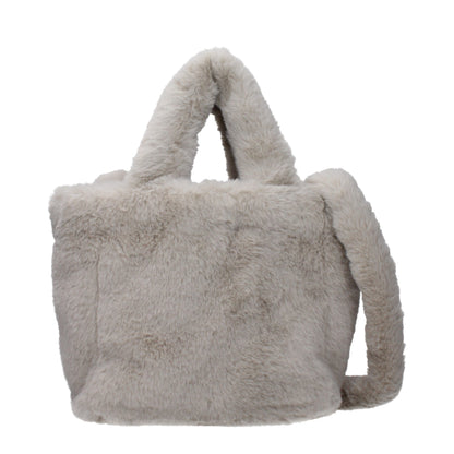 Herno Gray Fur Handbag