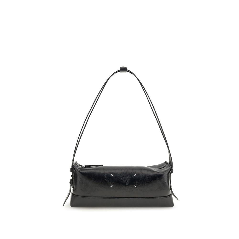 Maison Margiela Black Calf Leather Bos Taurus Shoulder Bag